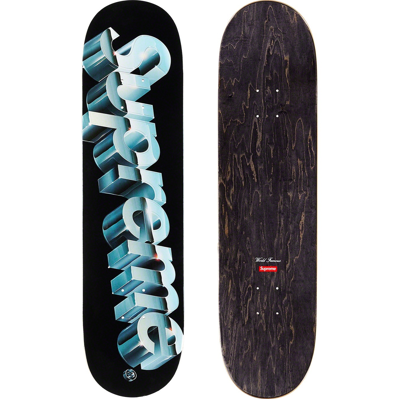 Chrome Logo Skateboard view 3
